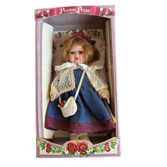 Vintage Porcelain Doll Hand Painted Porcelain Petites - Picture 1 of 11